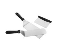 CIYODO Spatule de Cuisine Acier Inoxydable pour Barbecue et Plancha Ustensiles Multi-usages pour Retourner Steak Œufs Légumes Poêle Antiadhésive pour Maison et Restaurant
