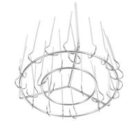 CIYODO Support à Brochettes en Acier Inoxydable pour Barbecue Vertical Compatible Friteuse à Air Chaud et Four Domestique, 24 Brochettes, 14 CM