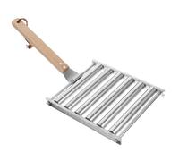 CIYODO Support de Barbecue à Saucisses Inoxydable Support à Portable pour Camping Cuisinez Plusieurs Saucisses Même avec Poignée Ergonomique