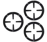 CIYODO Support de Brûleur à Gaz en Acier Inoxydable Noir 3 Pièces, Grille Résistante Antirouille pour Cuisinière, Accessoire Compatible Moka et Poêle, Usage Domestique et Professionnel