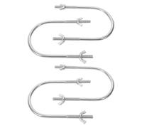 CIYODO Support de Poulie en U pour Radiateur Électrique à Bain D’huile, Lot de 4 Crochets Argentés, Cadre à Roulettes Pivotantes, Accessoire Stable pour Mobilité et Remplacement