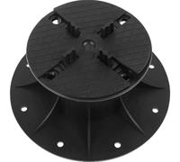 CIYODO Support de Tuiles pour Scène de Fontaine Réglable en Plastique Noir, Hauteur Ajustable de 80 à 130mm, pour Jardin et Terrasse Extérieure