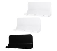 CIYODO Support Mural Adhésif Téléphone et Tablette 3 Pièces ABS 4-12 Pouces Compatible Recharge Câble Court Rangement Chambre Salon la Cuisine