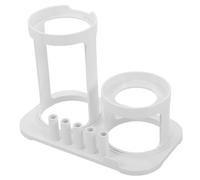 CIYODO Support pour Hydropulseur et Porte-Embouts de Comptoir, Organiseur Compact pour Accessoires de Soins Buccaux, Rangement Stable et Visible, Compatible Salle de Bain Humide, Design