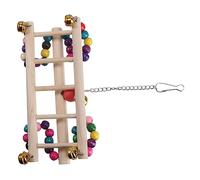CIYODO Swing de Pont de Suspension de Perles en Bois Animal de Compagnie Oiseau Perroquet Jouets balançoire coloré décoratif Morsure de Perroquet Oiseaux balançoire Jouets Bambou