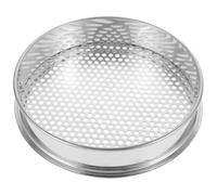 CIYODO Tamis à Terreau Manuel 20 Cm en Acier Inoxydable avec Mailles Rondes 4 Mm, Passoire à Compost et Filtre de Sol pour Jardinage Extérieur et Entretien du Potager