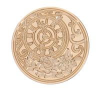 CIYODO Tampon à Cire en Laiton Doré sans Manche, Tête Seule Cachet de Cire pour Sceller Lettres et Enveloppes, Sceau Vintage pour Mariage, Loisirs Créatifs et Décoration Enveloppe Noël