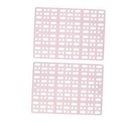 CIYODO Tapis en Plastique Rose avec 4 Languettes Fixes pour Pattes de Lapin 2 Pièces Coussin Confortable pour Cage Intérieure de Lapin Nain