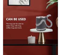 CIYODO Tasse à Café Design Serpent Inox Double Paroi Mug Pratique pour Thé Café Latte et Jus Cadeau Original pour Fêtes