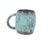 CIYODO Tasse Céramique Vintage Pratique pour Café Lait et Jus Design Simple et pour Déjeuner Partage Famille