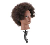 CIYODO Tête Mannequin Afro Homme Noir pour Coiffure Entraînement Pratique Bouclée Résistante pour École et Salon