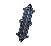 CIYODO Thermomètre D'ambiance Mural en Fer Noir Hygromètre, Décoration Murale Intérieure Élégante pour Maison et Jardin