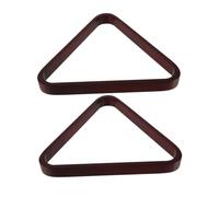 CIYODO Triangle de Billard en Bois Massif 572 MM Lot de 2 Râtelier pour 9 Boules Compatible Billard Anglais et Américain et Snooker Accessoire pour Finition Rouge Vif