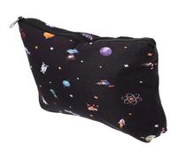 CIYODO Trousse de Toilette Imprimée Cosmétique Multifonction avec Fermeture Éclair Douce Organisateur de Voyage pour Femme Pochette Maquillage Créative à Motif Espace