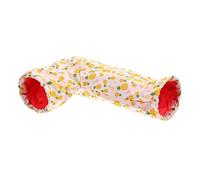CIYODO Tunnel de Cachette pour Petits Animaux Tunnel Caché pour Cobayes et Hamsters Matériau Solide en Tissu Jaune Ananas Taille Compacte Angle Droit pour Cachette et Aire de Jeu