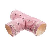 CIYODO Tunnel de Jeu pour Hamster Cochon d'Inde et Chinchilla Jouet Interactif en Herbe Naturelle Cachette Sécurisée pour Petits Animaux 3 Voies Solide et Pratique