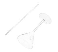 CIYODO Verre à Cocktail en Verre Transparent Paille, Grand Gobelet à Vin Décoratif, Forme Entonnoir Originale pour Boissons et Fêtes, Accessoire de Bar Élégant, pour Soirées Réutilisable