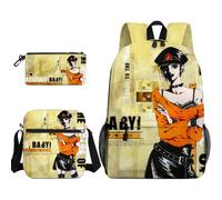 Ciyoulio Ensemble de 3 pièces Osaki Nana Sac à dos Komatsu Nana Anime Cartable Sac à bandoulière Sac à stylos Impression 3D Trousse à crayons Fournitures scolaires pour étudiant, Type 6, Taille unique