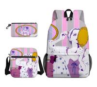 Ciyoulio Ensemble de 3 pièces Osaki Nana Sac à dos Komatsu Nana Anime Cartable Sac à bandoulière Sac à stylos Impression 3D Trousse à crayons Fournitures scolaires pour étudiant, Type 10., Taille