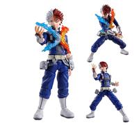 Ciyoulio Figurines de l'anime MHA Midoriya Izuku Bakugou Katsuki Todoroki Shouto Super Action Statue interchangeable Accessoires de décoration de bureau Cadeau 15 cm