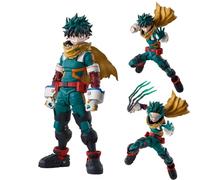 Ciyoulio Figurines de l'anime MHA Midoriya Izuku Bakugou Katsuki Todoroki Shouto Super Action Statue interchangeable Accessoires de décoration de bureau Cadeau 15 cm