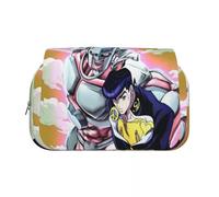 Ciyoulio JJBA Trousse à crayons Iggy/Star Platine double couche Impression 3D Trousse à crayons Étudiant Sac à crayons Sac de papeterie Sac à stylos Pochette Fournitures scolaires Cadeau, Type 14, 21