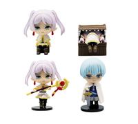 Ciyoulio Lot de 4 mini figurines d'anime frieren - Figurine Mimic Froid - Statue mignonne d'anime - Collection d'ornements d'anime