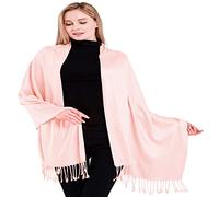 CJ Apparel Bébé Rose Solide Couleur Unie Conception Népalaise Châle écharpe étole Wrap Secondes