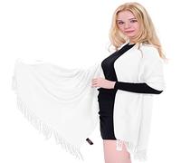 CJ Apparel Blanc Couleur Unie Châle écharpe étole Wrap Châles Pashminas Nouvelle