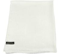 CJ Apparel Blanc Echarpe de Pashmina en Châle Népalaise Solide Couleur Unie Conception Wrap Étole Secondes