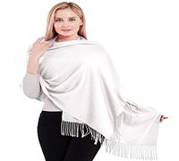 CJ Apparel Blanc Épaisse Solide Couleur Unie Conception Népalaise Châle écharpe étole Wrap Châles Pashminas Nouvelle