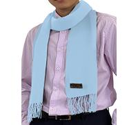 CJ Apparel Bleu Clair Homme Népalais Couleur unie Design Mode Tricoté Echarpe Echarpes Automne/Hiver Etoles NOUVEAU