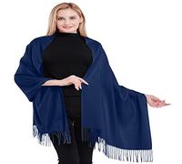 CJ Apparel Bleu Foncé Épaisse Solide Couleur Unie Conception Népalaise Châle Secondes écharpe étole Wrap Nouvelle