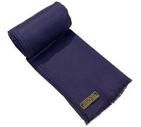 CJ Apparel Bleu Nuit Echarpe de Pashmina en Châle Népalaise Solide Couleur Unie Conception Wrap Étole