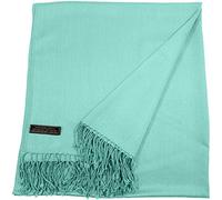 CJ Apparel Bleu Vert Solide Couleur Unie Conception Népalaise Châle écharpe étole Wrap Secondes