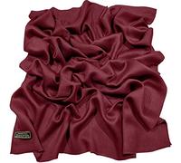 CJ Apparel Bordeaux Echarpe de Pashmina en Châle Népalaise Solide Couleur Unie Conception Wrap Étole