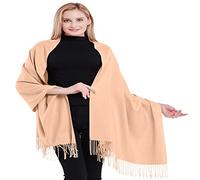 CJ Apparel - Châle épais en coton mélangé, design uni, seconds, écharpe, étole, jeté, foulard de tête, pashmina - NOUVEAU, Corail clair, Taille unique