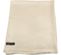 CJ Apparel Champagne Echarpe de Pashmina en Châle Népalaise Solide Couleur Unie Conception Wrap Étole Secondes