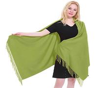 CJ Apparel Citron Vert Épaisse Solide Couleur Unie Conception Népalaise Châle écharpe étole Wrap Châles Pashminas Nouvelle