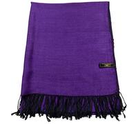 CJ Apparel Écharpe Châle Pashmina Pashminas CJ Apparel Couleur unie - Violet - Taille unique