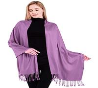 CJ Apparel Écharpe en pashmina Couleur unie - Violet - Taille unique