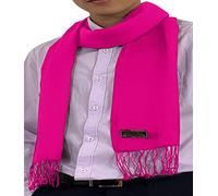 CJ Apparel Écharpe népalaise pour homme - Couleur unie - Pour le visage et le cou - Fabriquée à la main au Népal, rose vif, taille unique