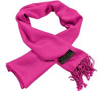 CJ Apparel Écharpe népalaise pour homme - Couleur unie - Tendance - Pour le visage/le cou - Fabriquée à la main au Népal, rose vif, taille unique