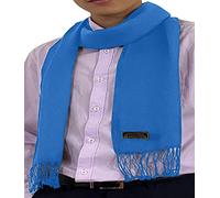 CJ Apparel Écharpe tendance pour homme - Couleur unie - Pour le visage et le cou, bleu turquoise, taille unique