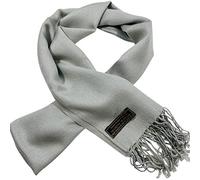 CJ Apparel - Écharpe tricotée pour homme - idéale pour l’automne et l’hiver - Gris - Taille Unique