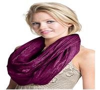 CJ Apparel Femme Mobius Infinity Écharpe Ch le pashmina, Violet, Taille unique EU