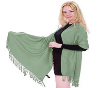 CJ Apparel Gris Vert Couleur Unie Châle écharpe étole Wrap Châles Pashminas Nouvelle