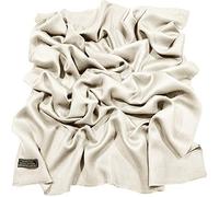 CJ Apparel Ivoire Echarpe de Pashmina en Châle Népalaise Solide Couleur Unie Conception Wrap Étole