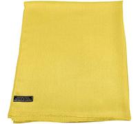 CJ Apparel Jaune Echarpe de Pashmina en Châle Népalaise Solide Couleur Unie Conception Wrap Étole