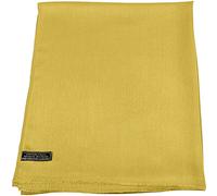 CJ Apparel Jaune Or Echarpe de Pashmina en Châle Népalaise Solide Couleur Unie Conception Wrap Étole Secondes